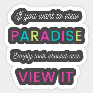 View Paradise Sticker